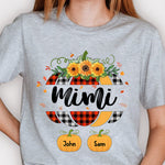 Custom Name Autumn Pumpkin Gifts for Grandma - Personalized Apparel