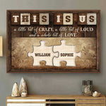 Love Holds Us Together - Gift For Couples, Personalized Horizontal Poster