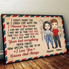 I Love You Forever And Always - Gift For Couples, Personalized Horizontal Poster