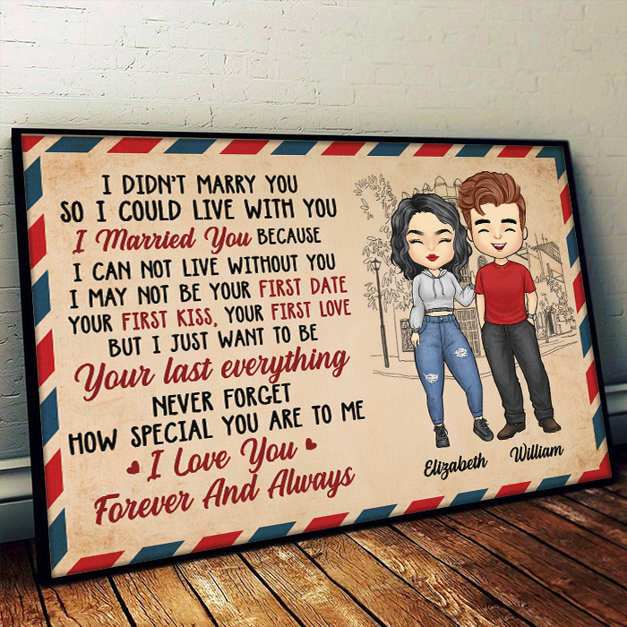 I Love You Forever And Always - Gift For Couples, Personalized Horizontal Poster