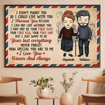 I Love You Forever And Always - Gift For Couples, Personalized Horizontal Poster