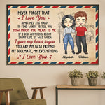 You Are My Best Friend, My Soulmate, My Everything - Personalized Horizontal Poster