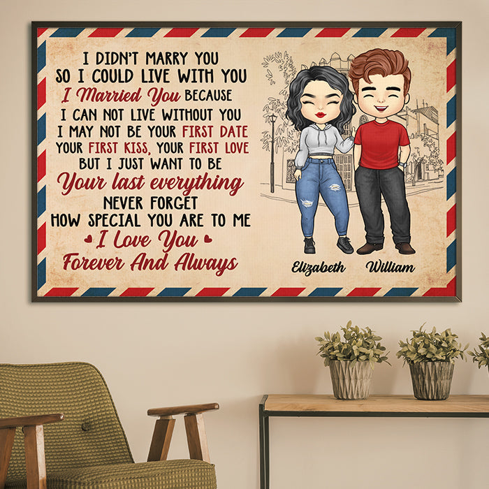I Love You Forever And Always - Gift For Couples, Personalized Horizontal Poster