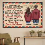 I Can Not Live Without You - I Love You, Forever And Always - Gift For Couples, Personalized Horizontal Poster