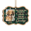 My Hardest Goodbye - Personalized Custom Benelux Shaped Wood Photo Christmas Ornament - Upload Image, Memorial Gift, Sympathy Gift, Christmas Gift