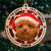 My Fur Baby's First Christmas - Personalized Custom Round Shaped Wood Photo Christmas Ornament - Upload Image, Gift For Pet Lovers, Christmas Gift