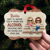 Our Friendship Is Endless - Bestie Personalized Custom Ornament - Aluminum Benelux Shaped - Christmas Gift For Best Friends, BFF, Sisters