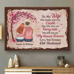 Our Life Ain't No Fairy Tale, But Still You Are My Queen Forever - Gift For Couples, Personalized Horizontal Poster