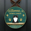 Willkommen In Meinem Zuhause - Lustiges Personalisiertes Katzentürschild, Funny Personalized Cat Door Sign German