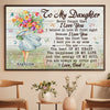 You're The Beat Of My Heart - Gift For Daughter - Personalized Horizontal Poster