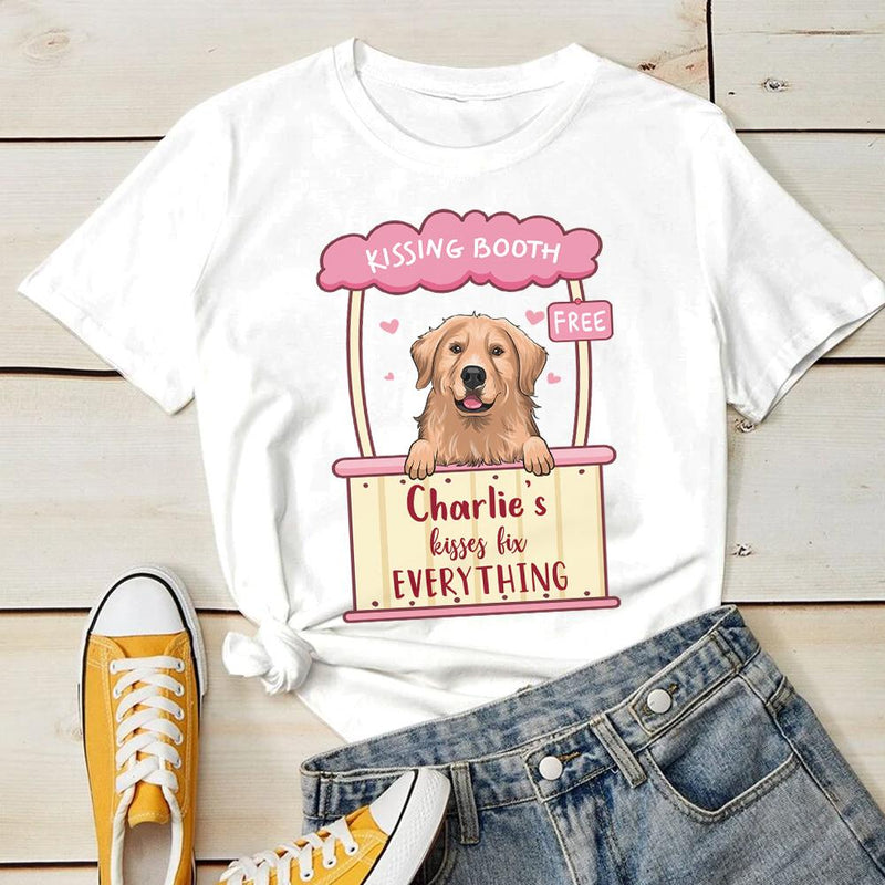 Dog's Kisses Fix Everything - Personalized Custom Unisex T-shirt