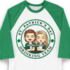 Be Careful! We're The Best Drinking Team - Gift For Couples, Husband Wife, Personalized St. Patrick's Day Unisex Raglan Shirt