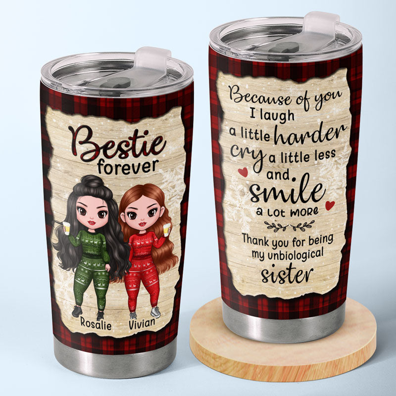 Big Sis Lil Sis I'll Be There For You - Personalized Tumbler Cup