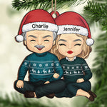 'Tis The Season For Loving You - Couple Personalized Custom Ornament - Wood Unique Shaped - Christmas Gift For Husband, Wife, Couple