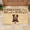 Pas besosin de frapper French - Funny Personalized Dog Decorative Mat