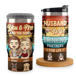 Husband Wife & Our Dogs - Personalized Can Cooler - Gift For Couples, Husband Wife