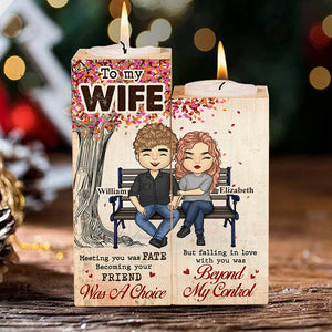 Falling In Love With You Was Beyond My Control - Gift For Couples, Personalized Candle Holder