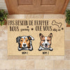 Pas besosin de frapper French - Funny Personalized Dog Decorative Mat