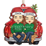 All I Want For Christmas Is You - Couple Personalized Custom Ornament - Wood Car Shaped - Christmas Gift For Husband, Wife, Couple