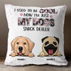 Now I'm Just My Dogs Snack Dealer- Personalized Pillow