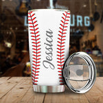 Baseball Mother Heart Gift for Baseball Moms - Tumbler