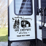 Making Memories - Camping Personalized Custom RV Decal - Gift For Camping Lovers