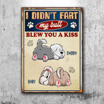 Custom Name Funny Dog Fart Gifts for Dog Lovers - Personalized Metal Sign
