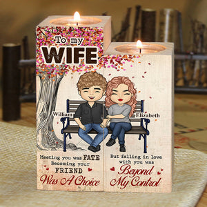 Falling In Love With You Was Beyond My Control - Gift For Couples, Personalized Candle Holder