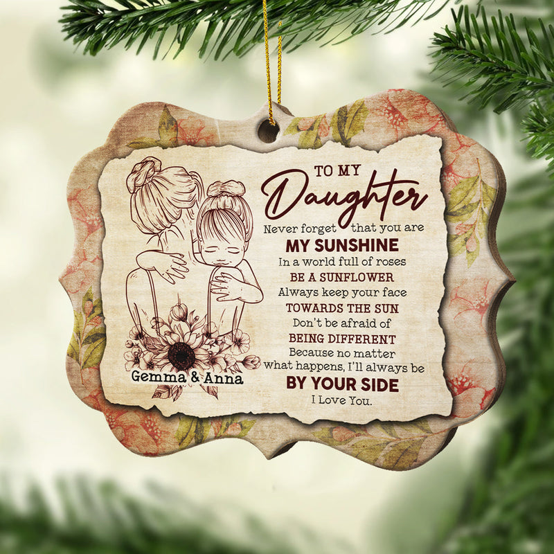 I Love You For The Precious Daughter You Will Always Be - Personalized Custom Benelux Shaped Wood Christmas Ornament