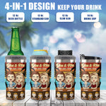 Family Travels Together Stays Together - Personalized Can Cooler - Gift For Couples, Husband Wife