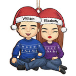 'Tis The Season For Loving You - Couple Personalized Custom Ornament - Wood Unique Shaped - Christmas Gift For Husband, Wife, Couple