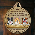 Custom Dog Name Watching Dogs Decor - Personalized Wood Sign