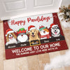 Happy Pawlidays Welcome To Our Home - Dog & Cat Personalized Custom Decorative Mat -  Christmas Gift For Pet Owners, Pet Lovers