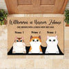 Willkommen in meinem Zuhause German - Funny Personalized Cat Decorative Mat (WT)