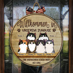 Custom Name Cat Welcome Gifts for Cat Lovers - Personalized Wood Sign