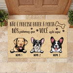 Não É Preciso Bater À Porta Portuguese - Funny Personalized Dog Decorative Mat