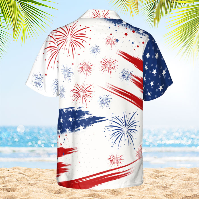 Happy Independence Day - Personalized Hawaiian Shirt - Gift For Dad, Gift For Pet Lovers