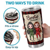 Friends Stop Being Friends And Become Sisters - Personalized Tumbler