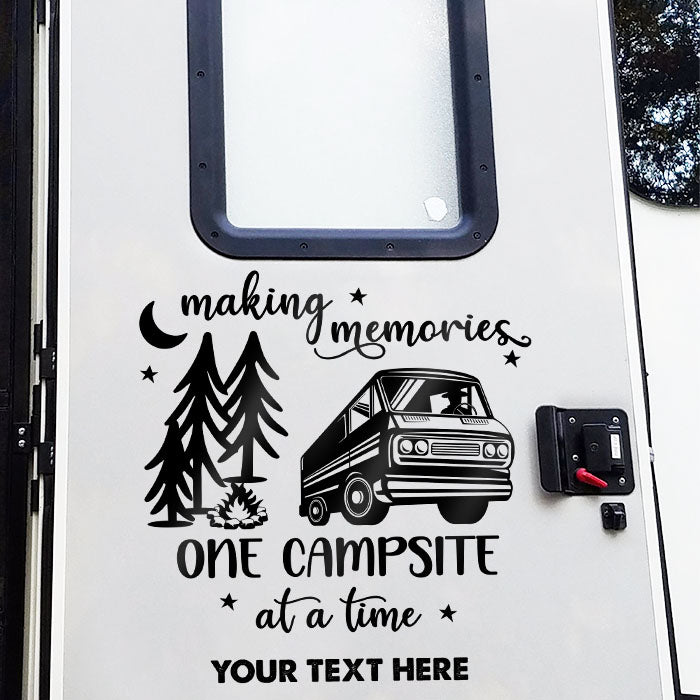 Making Memories - Camping Personalized Custom RV Decal - Gift For Camping Lovers