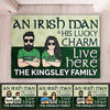 An Irish Man & His Lucky Charm Live Here - Gift For Couples, Husband Wife, St. Patrick's Day - Personalized Decorative Mat