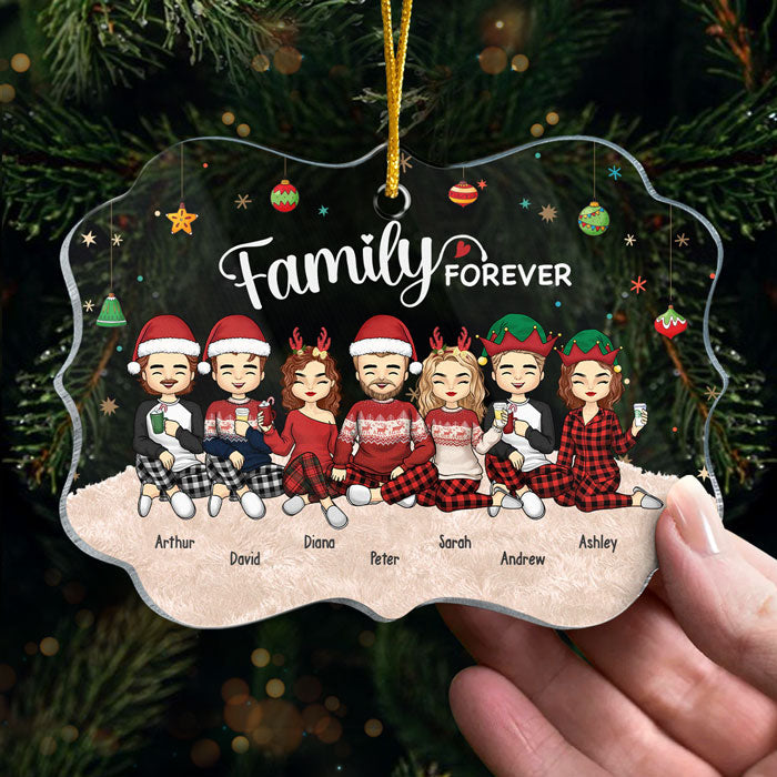 Family Is A Gift That Lasts Forever - Family Personalized Custom Ornament - Acrylic Benelux Shaped - Christmas Gift For Family Members