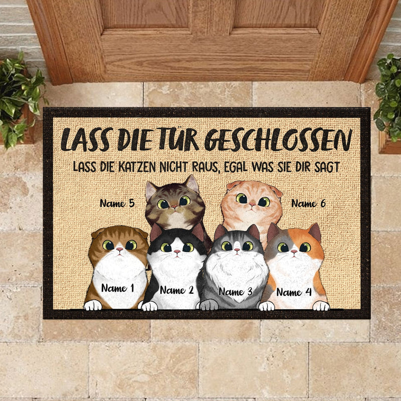 Lassen Sie die Katzen nicht raus German - Funny Personalized Cat Decorative Mat