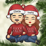 'Tis The Season For Loving You - Couple Personalized Custom Ornament - Wood Unique Shaped - Christmas Gift For Husband, Wife, Couple