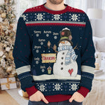 Grandma Snowman & Her Little Snowflakes - Family Personalized Custom Ugly Sweatshirt - Unisex Wool Jumper - Christmas Gift For Grandma, Grandparent