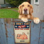 Custom Name Funny Dog Fart Gifts for Dog Lovers - Personalized Metal Sign