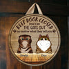 Keep Door Closed - Funny Personalized Cat Door Sign (WW)