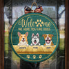 Welcome Hope You Like Peeking Dogs - Funny Personalized Dog Door Sign
