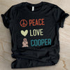 Peace Love Dog - Personalized Custom Unisex T-shirt