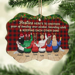Custom Name Funny Christmas Bestie Gifts - Personalized Ornament