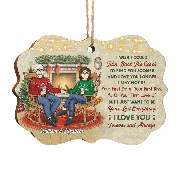 Find You Sooner & Love You Longer - Personalized Custom Benelux Shaped Wood Christmas Ornament - Gift For Couple, Husband Wife, Anniversary, Engagement, Wedding, Marriage Gift, Christmas Gift
